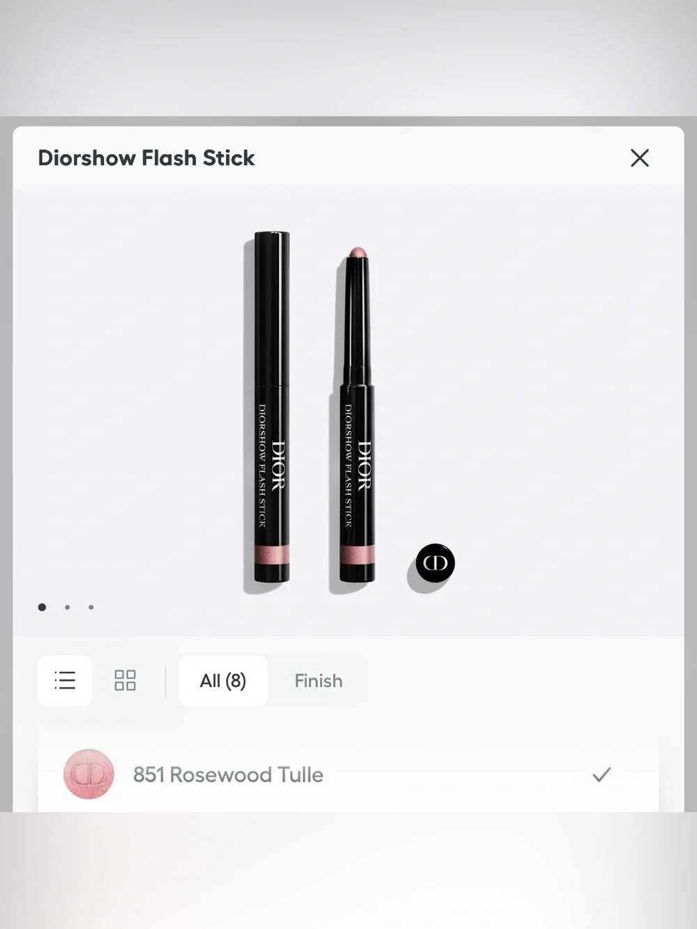851 Rosewood Tulle Diorshow Flash Stick Eyeshadow stick